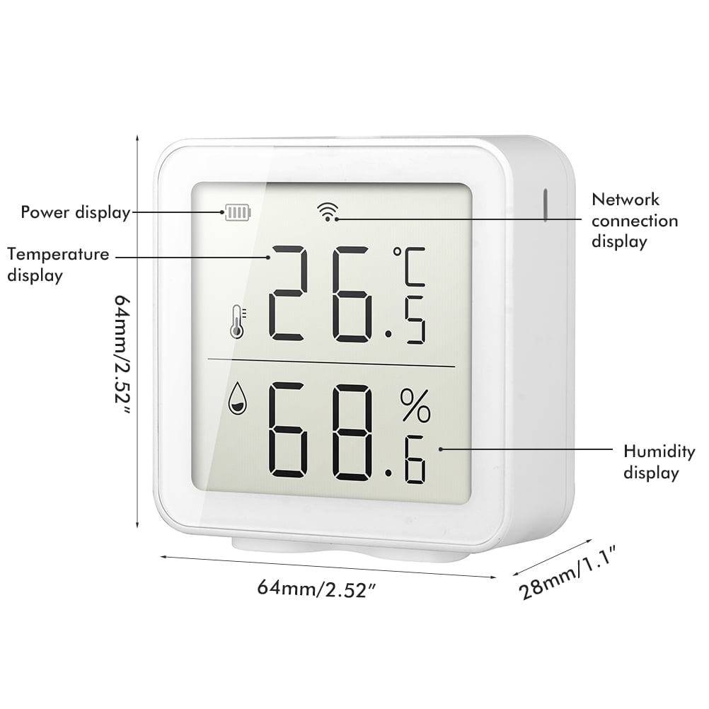 Indoor Temperature Humidity Monitor NovaLiving Digital Hygrometer ...