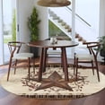 thumbnail image 3 of Round Rug 7Ft Washable Non-Slip, Texas Star Vintage Circle Area Rugs for Living Room Bedroom, Brown Retro Art Red Berry Farmhouse Indoor Floor Mats Carpet Runner for Home Decor Aesthetic, 3 of 8