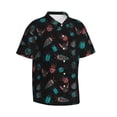 thumbnail image 2 of Uemuo Colorful Insect Printed Regular Fit Short Sleeve Casual Hawaiian Shirt for Men,Aloha shirt,Tropical shirt,Floral print shirt,Vacation Beach shirt-XX-Large, 2 of 9