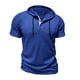 thumbnail image 4 of pstuiky camisetas de hombre, Camiseta informal de manga corta con cuello redondo y botones de color liso para hombre camisas casuales para hombre m, 4 of 8