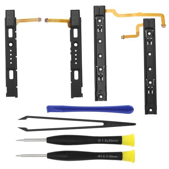 1 Set Slide Rail Repair Kit Compatible with Nintendo Switch Console Left Right Slider Assembly Replacement with Flex Cable