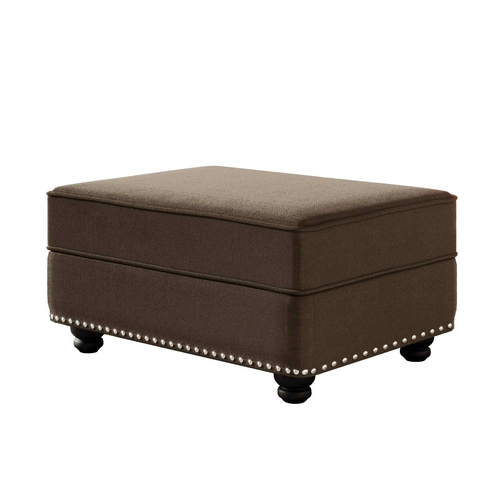 MAYEERTY Velvet Modular Ottoman Footrest, Multi‑Use Stool for Single/2‑Seat/3‑Seat Sofa, for Living Room Apartment Office