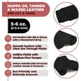 thumbnail image 2 of ELW 5-6 oz 2-2.4mm Nappa Oil Tanned & Waxy Finish Leather Pre-Cuts & Hides  Size: 21-25 SQ FT  Black Color  Full Grain Genuine Craftsman Grade A/B, Leatherworking, Sheets, 2 of 5