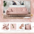 thumbnail image 4 of Villeston Velvet Sofa 2-Seat , Accent Sofa ,Loveseat Sofa with Metal Feet for Living Room Bedroom,Pink, 4 of 7