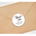 thumbnail image 2 of Darling Souvenir Round 45 Pcs Calligraphy Thank You Stickers Personalized Bride Groom Names And Date Envelope Seals-White, 2 of 3