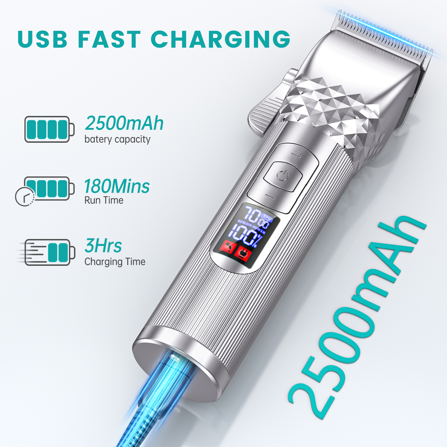 Cshidworld Cordless Rechargeable Hair Clipper Kit photo 2