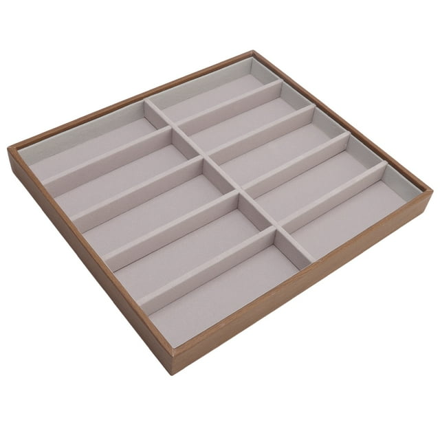 Bandeja De Soporte Para Gafas De Sol, Caja De Almacenamiento De Gafas De Sol De Grano De Madera De PU Bandeja De Exhibición De Gafas De Sol Ligeras Para Tienda De Gafas