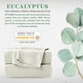 thumbnail image 3 of STYLINEN 100% Tencel Sheets King Size Bed Sheets 5pc Set, 100% Eucalyptus Lyocell Sheets Set, Silky Soft, Breathable, 16" Deep Pockets, 2 Fitted, 1 Flat, 2 Pillowcases (Split King, Ivory), 3 of 7