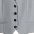 thumbnail image 4 of Drovellove Plus Size Women's Sleeveless V Neck Casual Suit Jacket | Solid Lightweight Summer Layering Coat for Office or Weekend Outings, 4 of 5