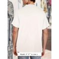 thumbnail image 2 of Summer men's high-quality thick combed 220G cotton round neck T-shirt with trendy pixel style printed short sleeves, 2 of 5