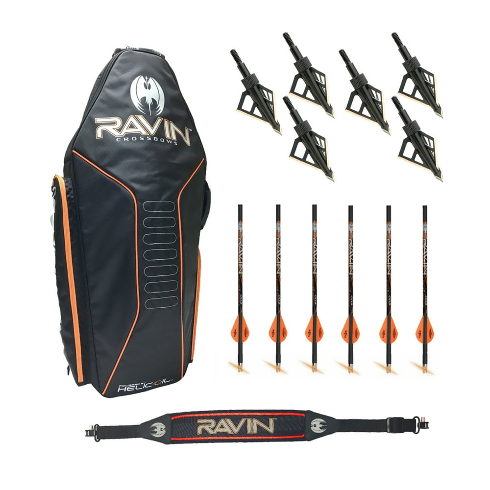Ravin Crossbows Soft Case with Shoulder Sling and 6 Lighted Broadhead