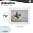 thumbnail image 4 of Stupell Industries Southwestern Mounted Cowboy on Sagebrush Ridge White Framed Print Under Glass, 21 x 17, by Arlington Prints, 4 of 8