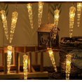thumbnail image 5 of BR Cadena de luz de color de barra de hielo de cono de helado con energía solar de 5 m y 20 LED con 8 funciones, blanco cálido, para decoración navideña interior y exterior, 5 of 5