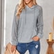 thumbnail image 2 of Round Neck Hoodie, Women Hoodie Pure Color Drawstring For Lady For Dating For Office ANGGREK No, 2 of 5