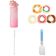 thumbnail image 1 of Botella Con Fragancia Frutas Sin BPA 750 Ml para Fitness Y Actividades Al Aire Libre () Rosa, 1 of 8