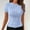 Light Blue, variant on Dolkfu Short Sleeve Summer Tops for Women Green Crew Neck Tops Waves Stylish,Casual T-Shirts Women'S T Shirts
