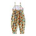 thumbnail image 4 of Toddler Girls Kids Jumpsuit One Piece Floral Dinosaur Playsuit Strap Romper Summer Outfits Clothes, 4 of 8