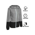 thumbnail image 4 of Qiylii Women Packable Rain Jacket, Outdoor Color Block Hooded Windbreaker, 4 of 8
