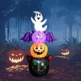 thumbnail image 2 of 6 FT Halloween Inflatables Outdoor Pumpkin Ghost Cat Lantern Bat Blow up Outdoor Halloween Inflatables Decorations with LED Light Built-in for Holiday Party Yard Decor, 2 of 8