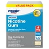 Equate Uncoated Nicotine Gum 4 mg, Original Flavor, 220 Count – Stop Smoking Aid