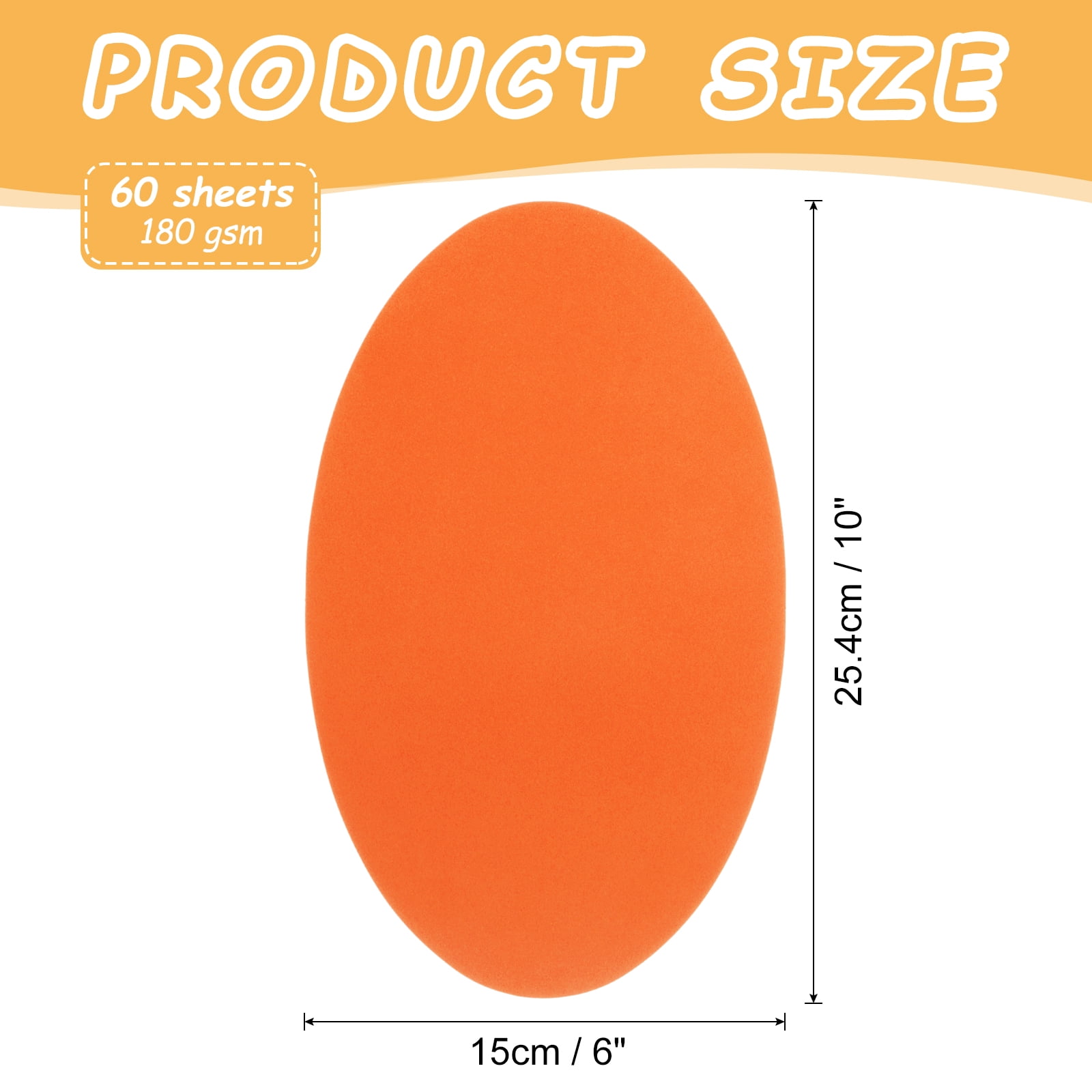 Uxcell Circles Paper, Round Origami Paper, Circles Cutouts Paper for DIY Crafts, Painting, Scrapbooking Orange 6 x 10 Inch