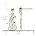 thumbnail image 2 of 925 Sterling Silver Polished Snowmen Post Long Drop Dangle Earrings 20x8mm Wide Dangle Earring for Women, 2 of 2