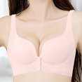 thumbnail image 2 of cfhntfmh Bras for Women Wireless Cute Seamless Front Closure Buttons Bras Convenient Adjustable Strap Plus Size Bras, 2 of 7