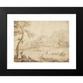 thumbnail image 2 of Marco Ricci 18x14 Black Modern Framed Museum Art Print Titled - The House of Marco Ricci in the Bellunese (1726), 2 of 5