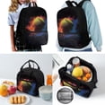 thumbnail image 2 of Jeiento Baseball Bookbag for Boys Backpack Middle School Bag with Lunch Bag Kids Book Bag and Lunch Box Set Elementary School Backpack Lunchbox Pencil Set Water Bottle Holder 4 in 1 Abstract Fire, 2 of 7