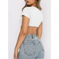 thumbnail image 3 of Vafful Womens Crop Tops Crewneck Y2K Summer T-Shirt Basic Short Sleeve Fitted Knit Ribbed Casual Blouse Cute Tee Shirt S-L, 3 of 7