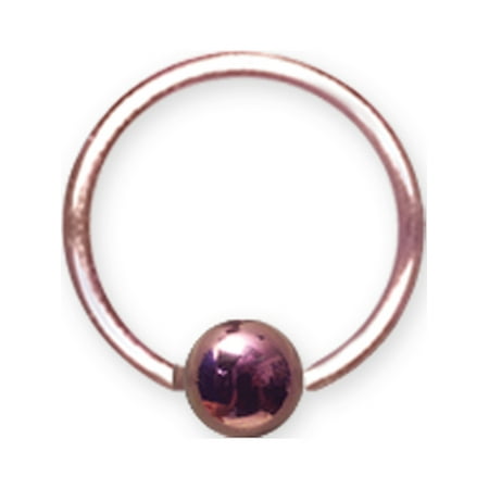 Designer Stainless Steel 18G (1Mm) 3/8 (10Mm) Dia W 4Mm Ball Dark Pink Titanium Made In China -Jewelry By Sweet Pea Creations