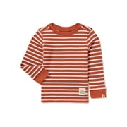 easy-peasy Baby and Toddler Boy Long Sleeve Stripe Rib Tee, Sizes 12 Months-5T