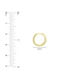thumbnail image 3 of Honey Crush Real 14K Yellow Gold Polished Medium Hoop Earrings (2mm, 13mm), 3 of 7