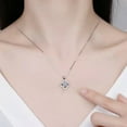 thumbnail image 5 of APIPEE Four-Leaf Clover Necklace for Women Moissanite Necklace Clavicle Chain Jewelry, 5 of 6