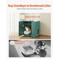 thumbnail image 4 of Cat Litter Box Enclosure,31.5 in Hidden Litter Box Cabinet,Wooden Indoor Cat Washroom with Ventilated Holes,Double-Door Kitty Pet House Furniture,End Side Table Fit Most Litterboxes, 4 of 6
