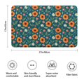 thumbnail image 3 of Pioneer Flower Floral Print Pattern Bathroom Rugs Mat, Non Slip Microfiber Bathroom Rug with Rubber Backing, Soft Mats for Bathroom Floor Tub Shower, 17"x27", 3 of 5