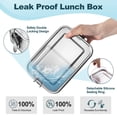 thumbnail image 5 of Walchoice Bento Box, 28oz Stainless Steel Lunch Box Container with Lids & 2 Removable Dividers, Reusable Metal Meal Storage for Work Office Travel, Leak-Proof & Dishwasher Safe, 5 of 8