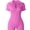 04Pink, variant on Women Rompers Short Sleeve V Neck Summer Casual Stretch Overalls Shorts Jumpsuit