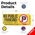 thumbnail image 2 of No Public Parking Private Lot Vinyl Decal 2 Pack of 12 Inch x 5 Inch Weatherproof Heavy-Duty Adhesive Backing | Clear Directions, Property Management, Outdoor Use | Made in USA, 2 of 6