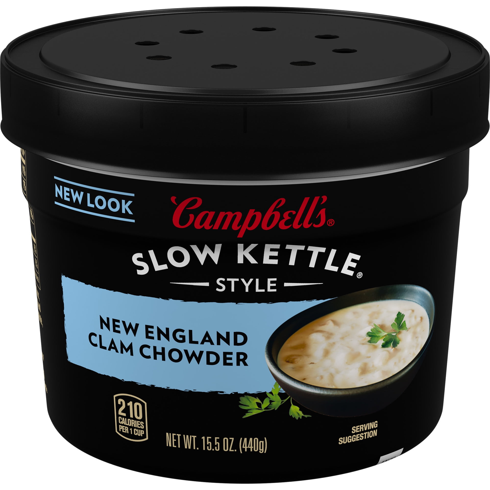Campbell's Slow Kettle Style New England Clam Chowder, 15.5 oz. Tub