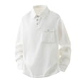 thumbnail image 5 of LIaqionyy Big and Tall Golf Shirts for Mens Long Sleeve Button Collared Pullover Shirt Business Work Tops with Pocket, 5 of 7