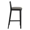 thumbnail image 5 of Bar Stool Chair Barstool, Gray, Fabric, Wood, Rattan, Bar Pub Cafe Bistro Dining Kitchen Hospitality Restaurant, Modern Contemporary, HB37096, 5 of 9