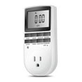 thumbnail image 1 of TFixol Timer Plug Socket AMINAC Digital Security Plug Programmable Timer Socket with LCD Display for Lights 24 Hours/ 7 Days Lamp Timer Plug Switch Energy class A +++ (White, 1 Pack), 1 of 6