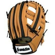 Franklin Sports 9-1 2" Black and Tan PVC Right-Handed Thrower Baseball Glove with Ball by Franklin Sports