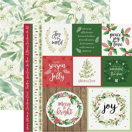 Kaisercraft P2611 12 x 12 in. Merry Peace & Joy Paper