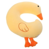 UPOUART Plush Yellow Goose U-Shaped Neck Pillow, Soft Foam Travel Pillow for Home, Office, Car Comfort and Support
