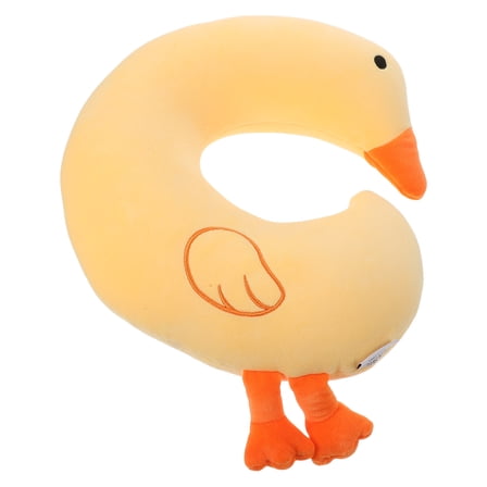 UPOUART Plush Yellow Goose U-Shaped Neck Pillow, Soft Foam Travel Pillow for Home, Office, Car Comfort and Support