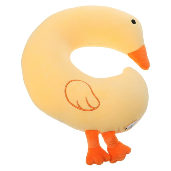 UPOUART Plush Yellow Goose U-Shaped Neck Pillow, Soft Foam Travel Pillow for Home, Office, Car Comfort and Support