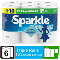 thumbnail image 2 of (3 pack) Sparkle Tear-a-Square Paper Towels, 6 Triple Rolls, 2 of 13