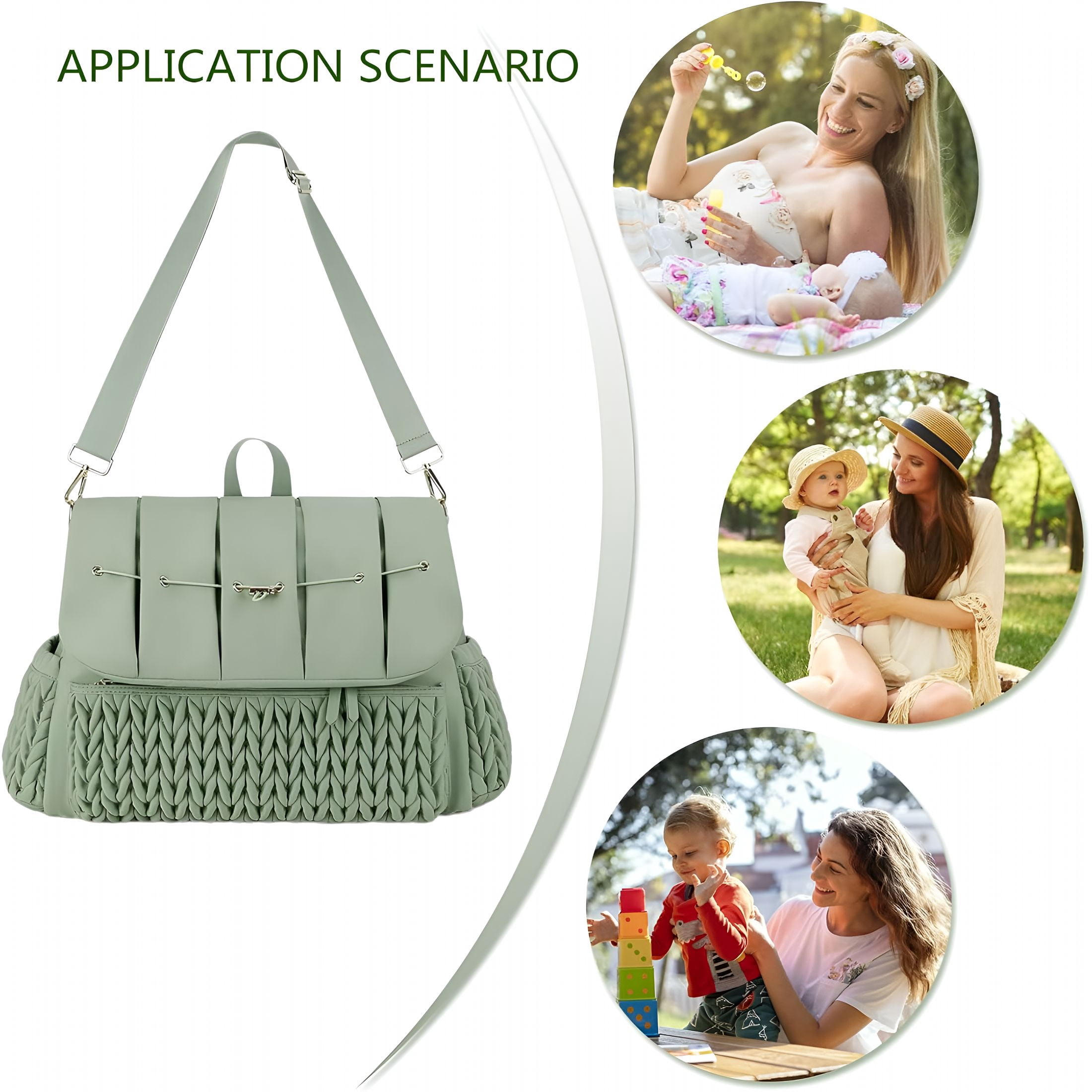 GASTROPOD 2026 New Multifunctional Diaper Bag Backpack with Changing Pad Large Capacity Foldable Travel Nappy Bag for Baby Care,Travel,Outdoor,Daily Use